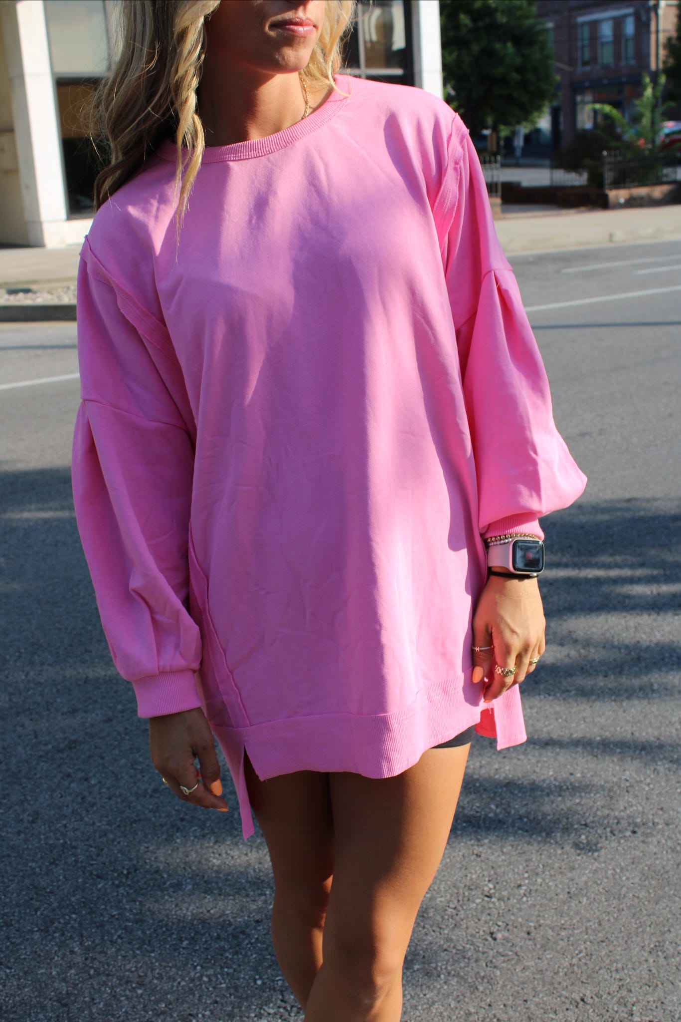 Baby Pink Crew Sweatshirt